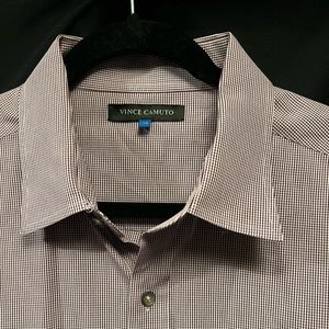 Vince Camuto Violet Check Shirt - Large XL